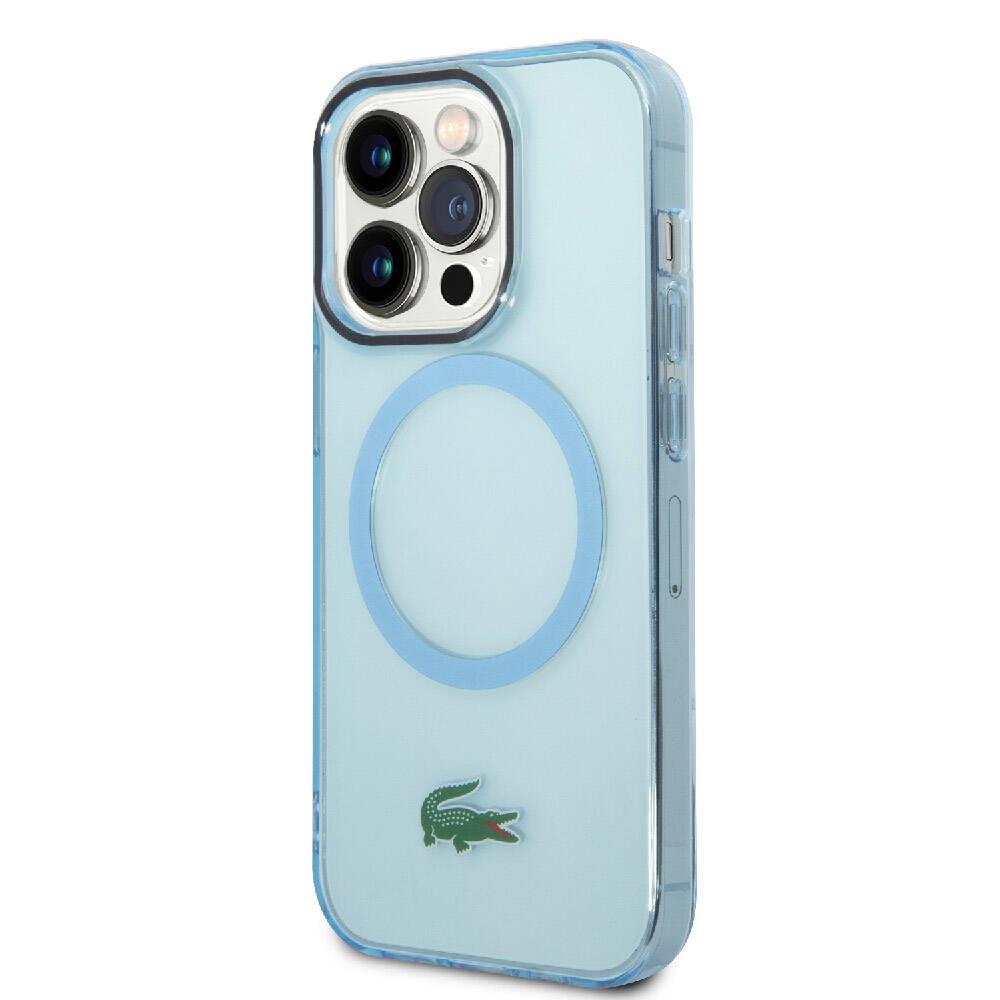 Apple iPhone 15 Pro Kılıf Lacoste Orjinal Lisanslı M-safe Şarj Özellikli Transparan Timsah Logo Baskılı Kapak