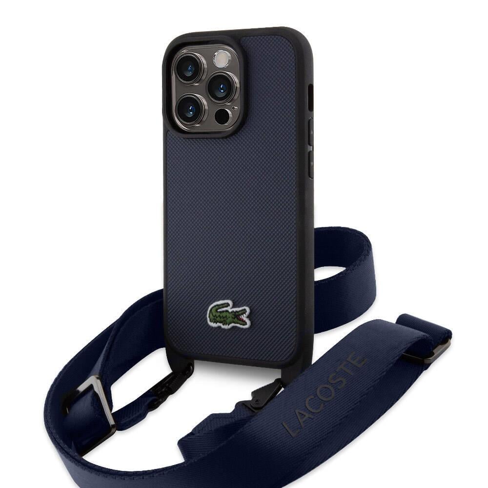 Apple iPhone 15 Pro Kılıf Lacoste Orjinal Lisanslı M-safe Şarj Özellikli Transparan Timsah Logo Baskılı Kapak