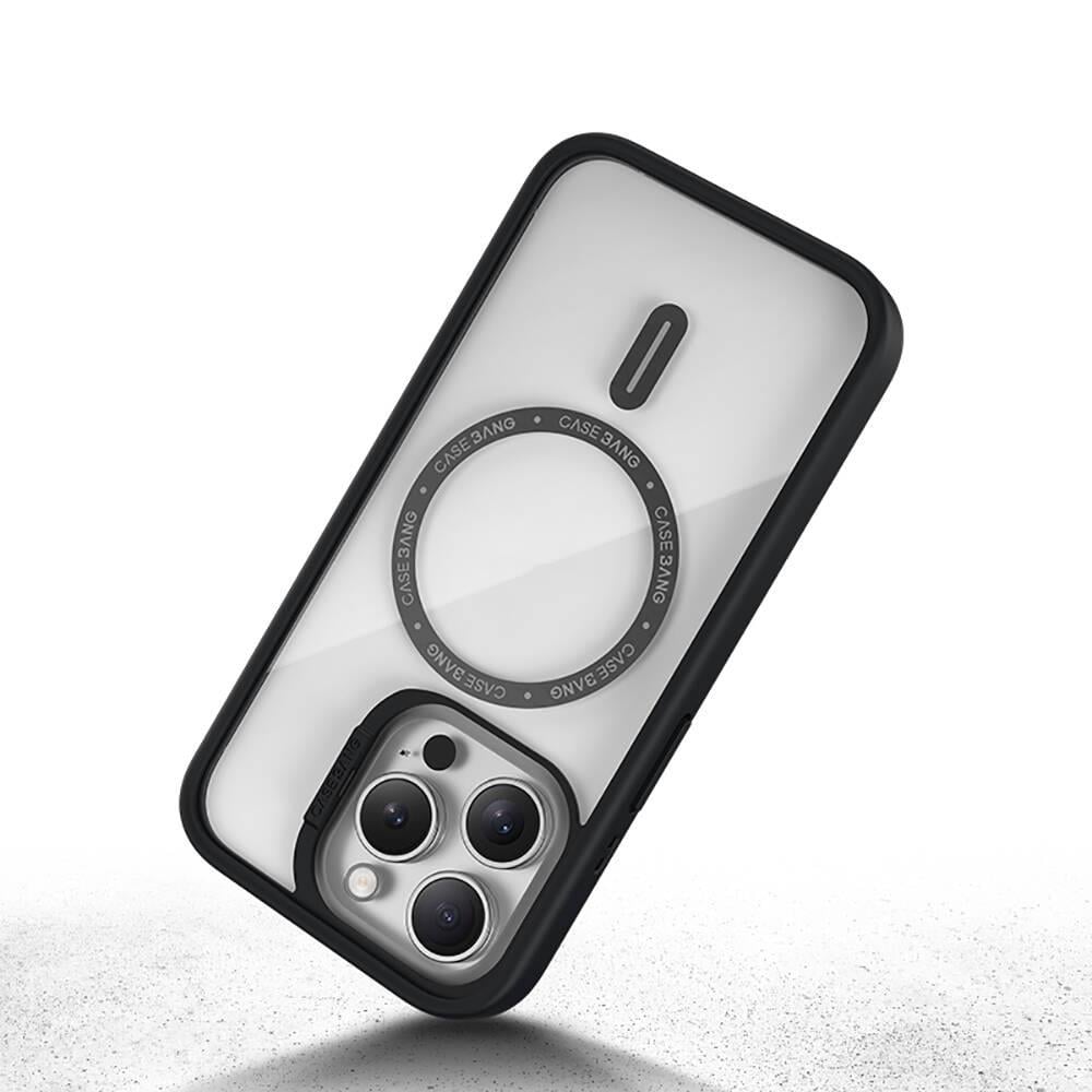 Apple iPhone 15 Pro Kılıf M-safe Şarj Özellikli Casebang Body Frame Kapak