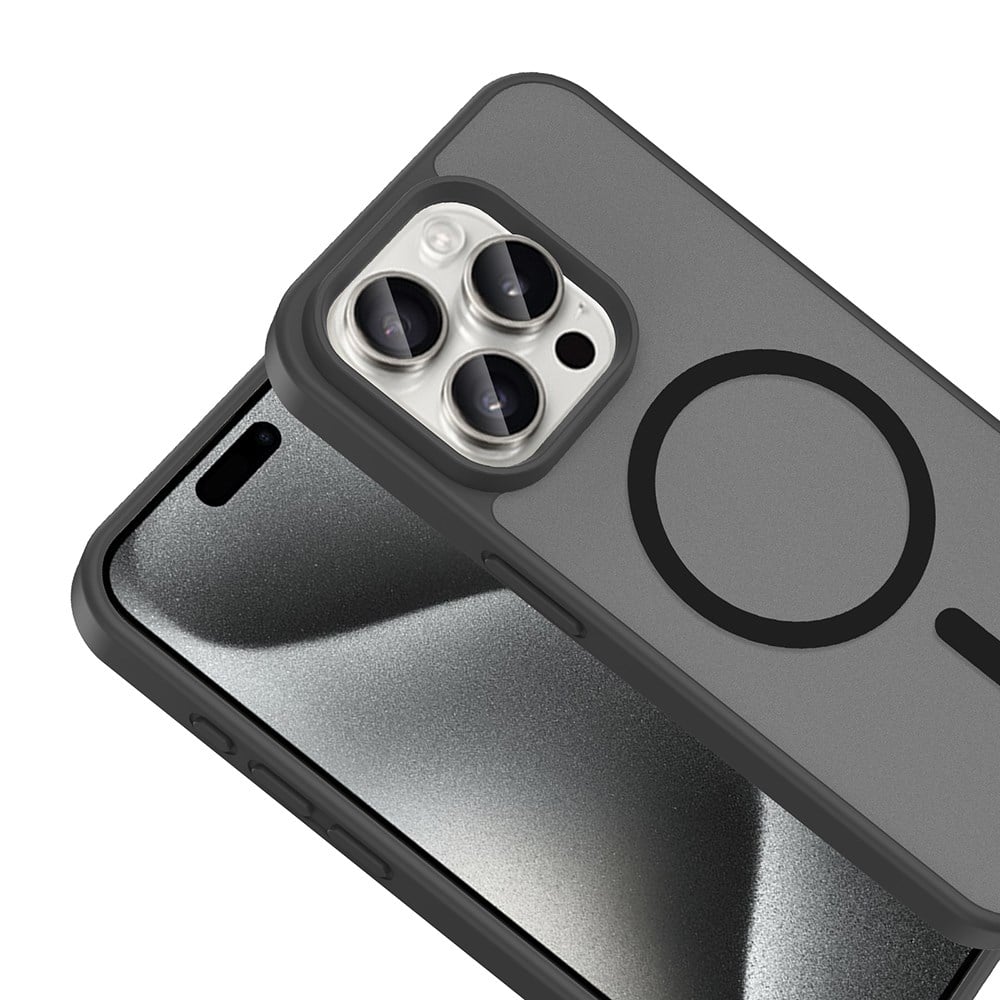 Apple iPhone 15 Pro Kılıf M-safe Şarj Özellikli Mistik Mor Renkli Coehl Dazze Kapak