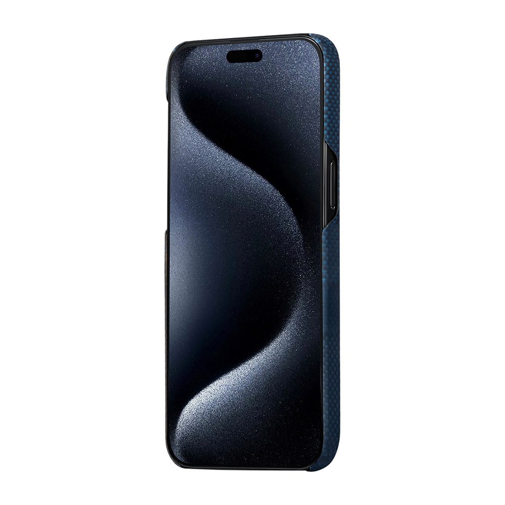Apple iPhone 15 Pro Kılıf M-safe Şarj Özellikli Aramid Fiber Pitaka Tactile Woven Starpeak Serisi Milky Way Galaxy Kapak