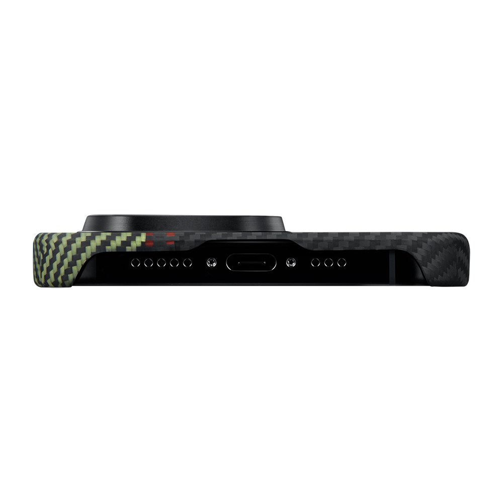 Apple iPhone 15 Pro Kılıf M-safe Şarj Özellikli 600D Aramid Fiber Pitaka Tactile Woven Orchestra Serisi Overture Kapak