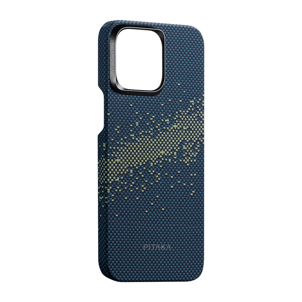 Apple iPhone 15 Pro Kılıf M-safe Şarj Özellikli Aramid Fiber Pitaka Tactile Woven Starpeak Serisi Milky Way Galaxy Kapak