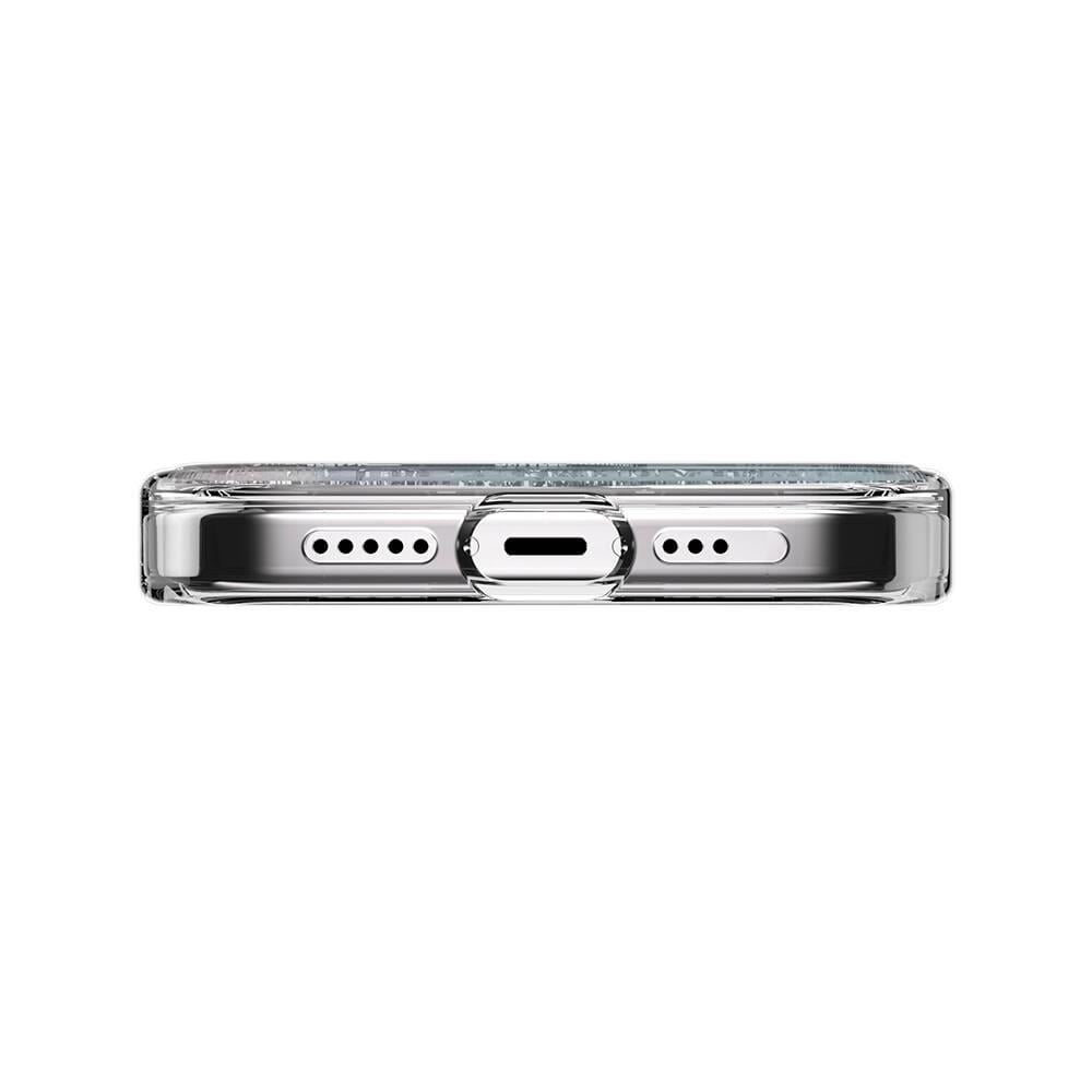Apple iPhone 15 Pro Kılıf M-safe Şarj Özellikli Simli Magnetik Coehl Glace Kapak