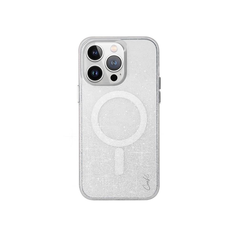 Apple iPhone 15 Pro Kılıf M-safe Şarj Özellikli Simli Arka Yüzey Coehl Lumino Kapak