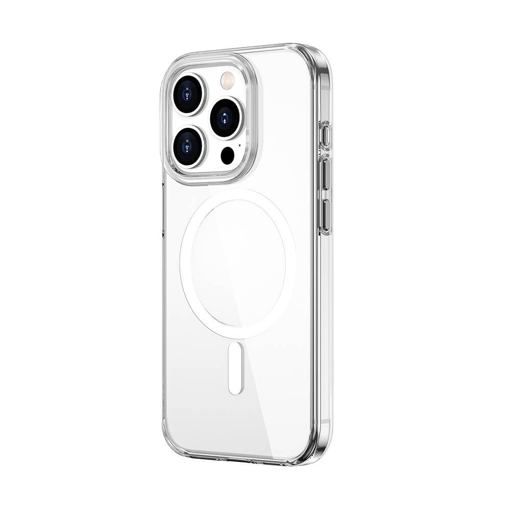Apple iPhone 15 Pro Kılıf Wiwu BC-022 M-safe Şarj Özellikli Şeffaf Transparan Kapak