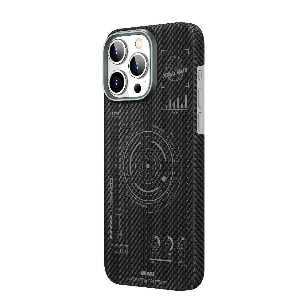 Apple iPhone 15 Pro Kılıf Wiwu HHX-016 Karbon Fiber 600D Mars Kapak