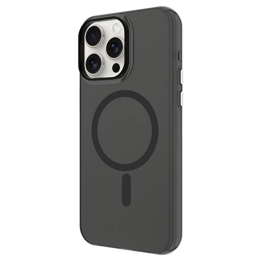 Apple iPhone 15 Pro Kılıf Zore M-safe Şarj Özellikli Buzlu Transparan C-Pro Sert Kapak