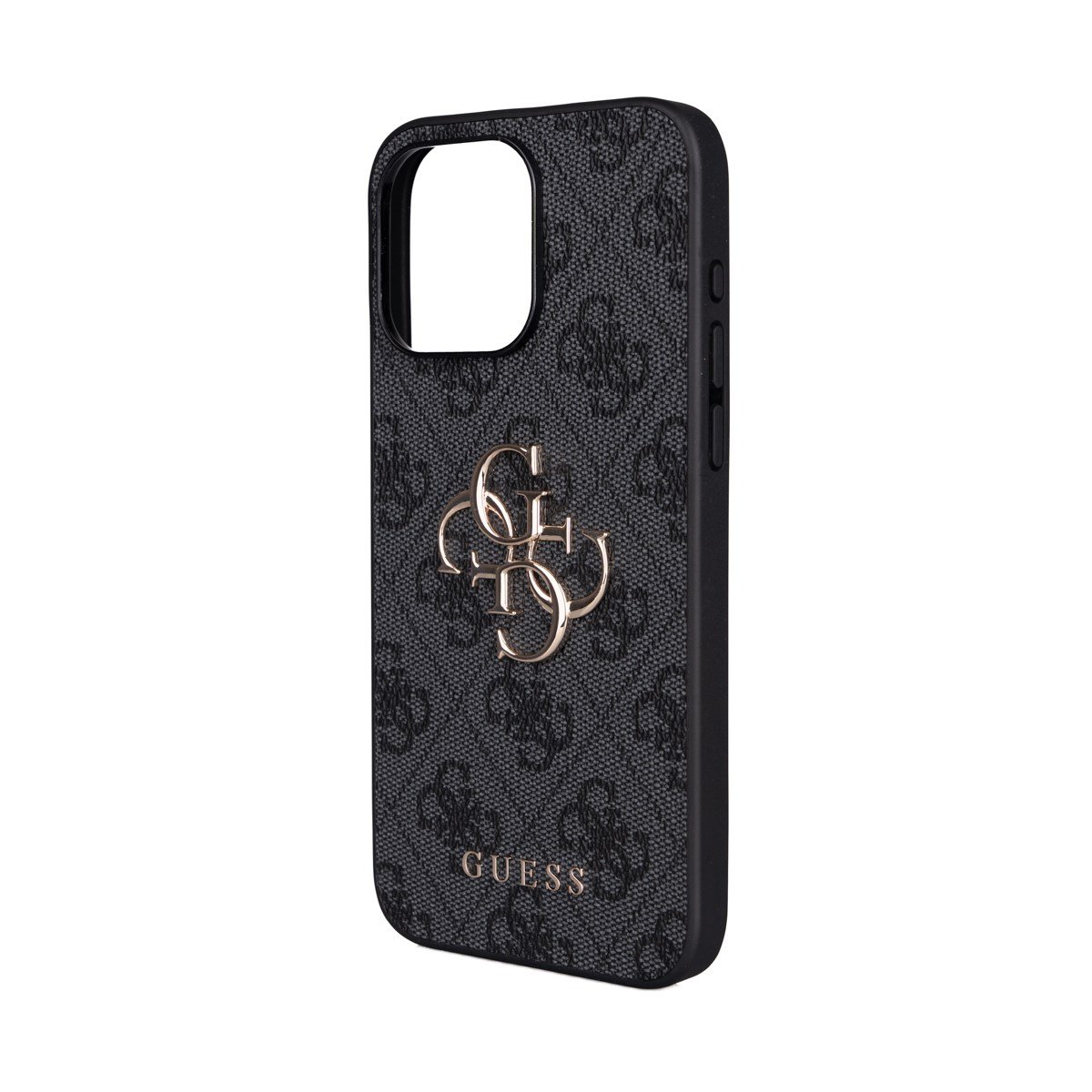 Apple iPhone 15 Pro Max Kılıf Guess Orjinal Lisanslı PU Deri 4G Büyük Metal Logolu Çapraz Vücut Askılı Kapak
