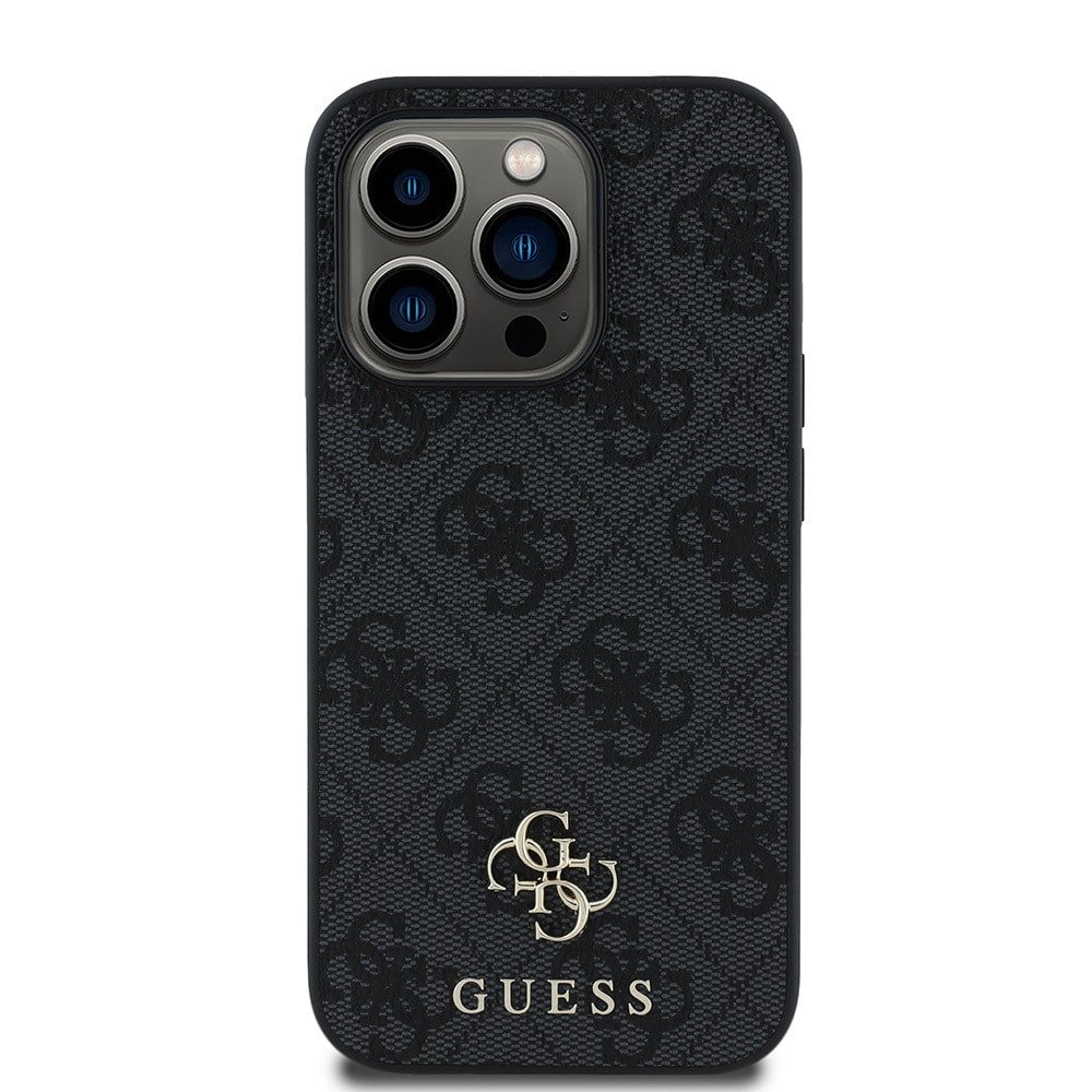 Apple iPhone 15 Pro Max Kılıf Guess Orjinal Lisanslı M-safe Şarj Özellikli Small 4G Classic Kapak