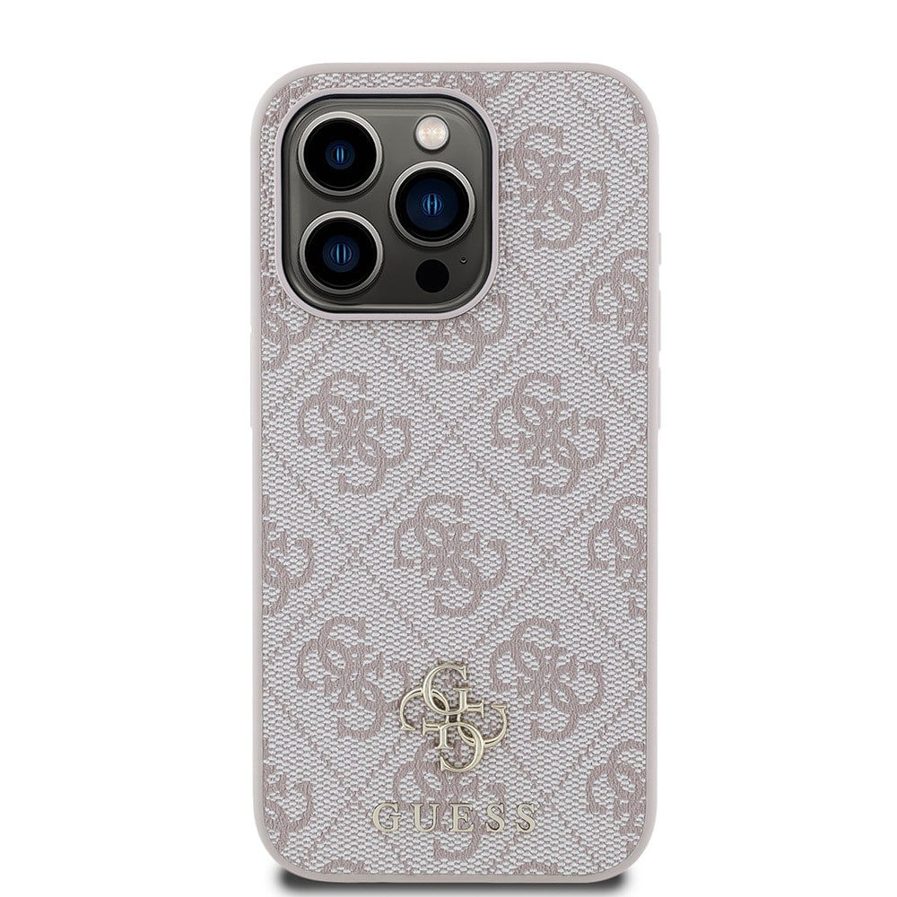 Apple iPhone 15 Pro Max Kılıf Guess Orjinal Lisanslı M-safe Şarj Özellikli Small 4G Classic Kapak