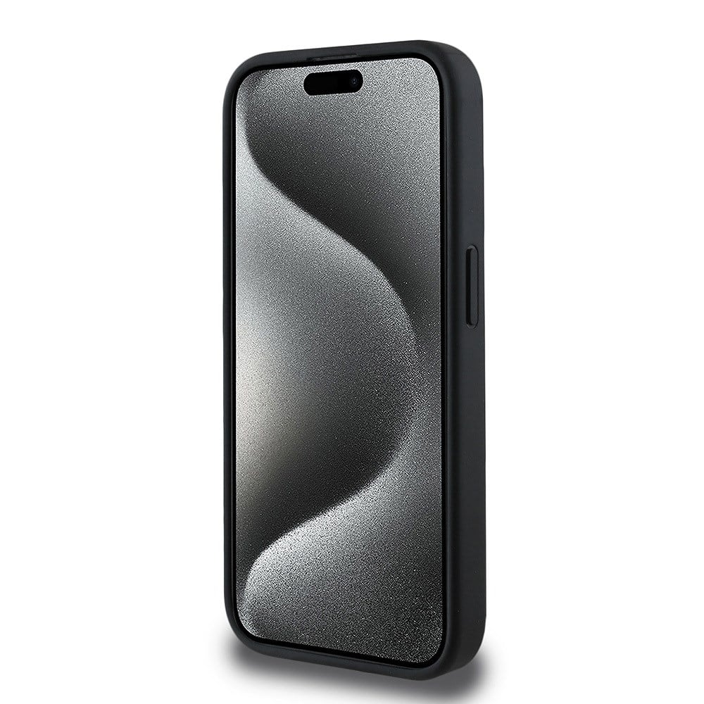 Apple iPhone 15 Pro Max Kılıf Guess Orjinal Lisanslı M-safe Şarj Özellikli Small 4G Classic Kapak