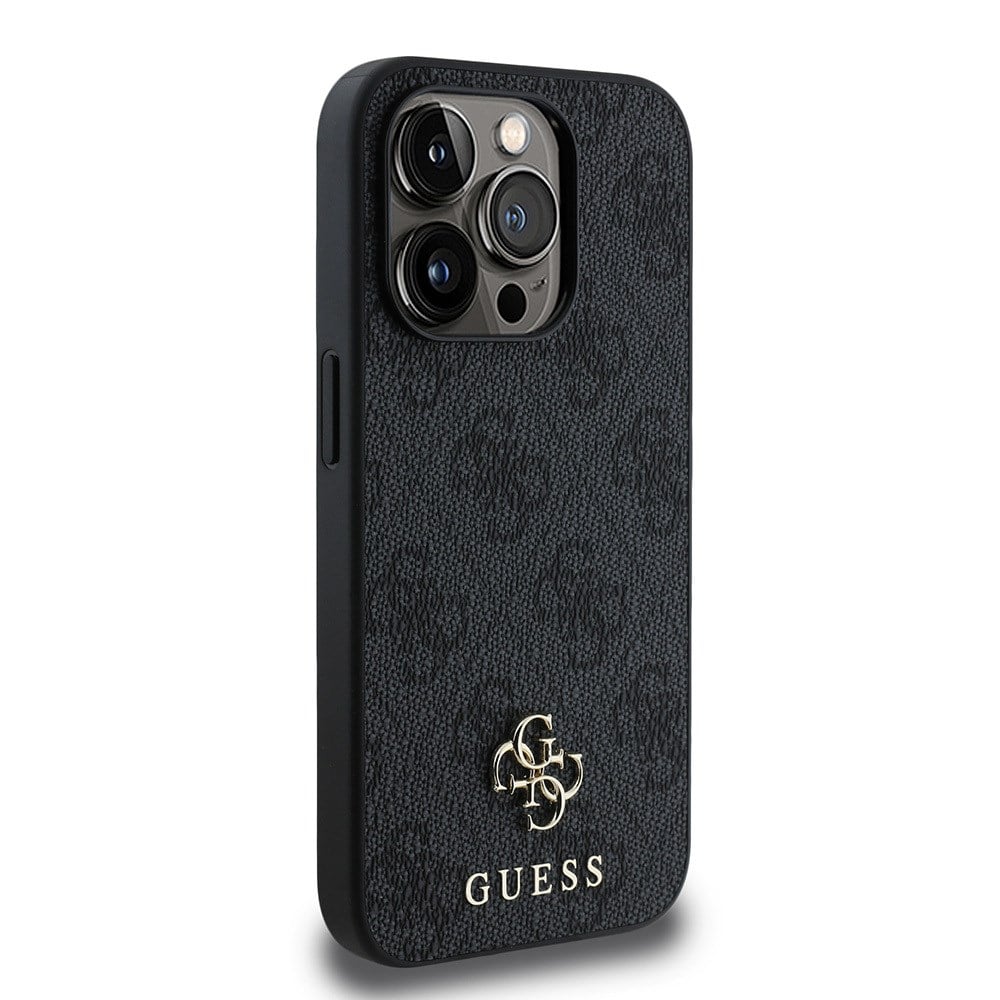 Apple iPhone 15 Pro Max Kılıf Guess Orjinal Lisanslı M-safe Şarj Özellikli Small 4G Classic Kapak