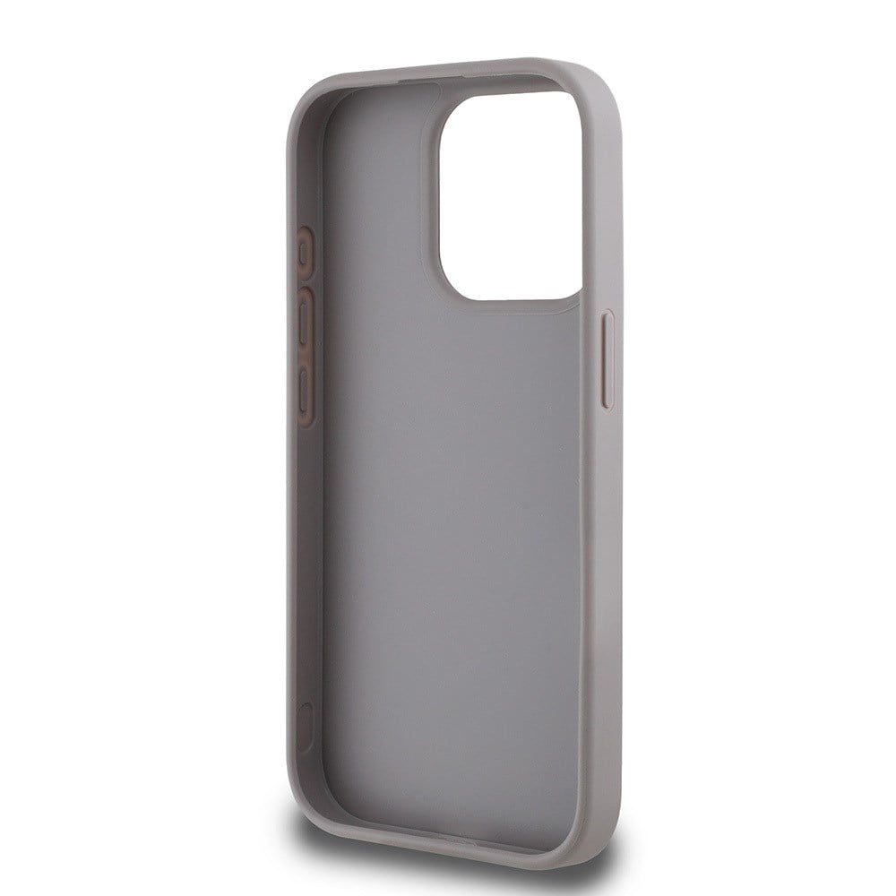 Apple iPhone 15 Pro Max Kılıf Guess Orjinal Lisanslı Gül Baskılı Büyük Metal Logo Dizaynlı Kapak