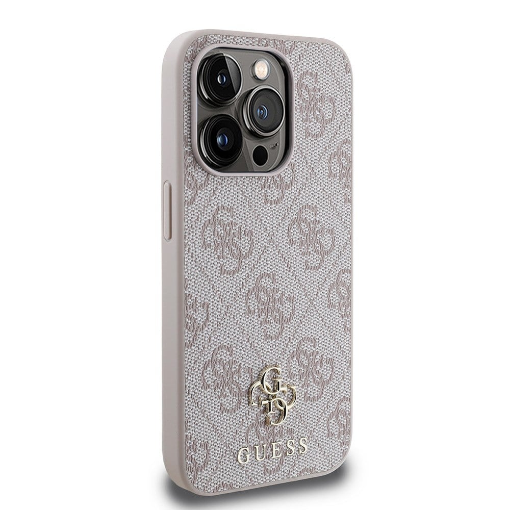 Apple iPhone 15 Pro Max Kılıf Guess Orjinal Lisanslı M-safe Şarj Özellikli Small 4G Classic Kapak