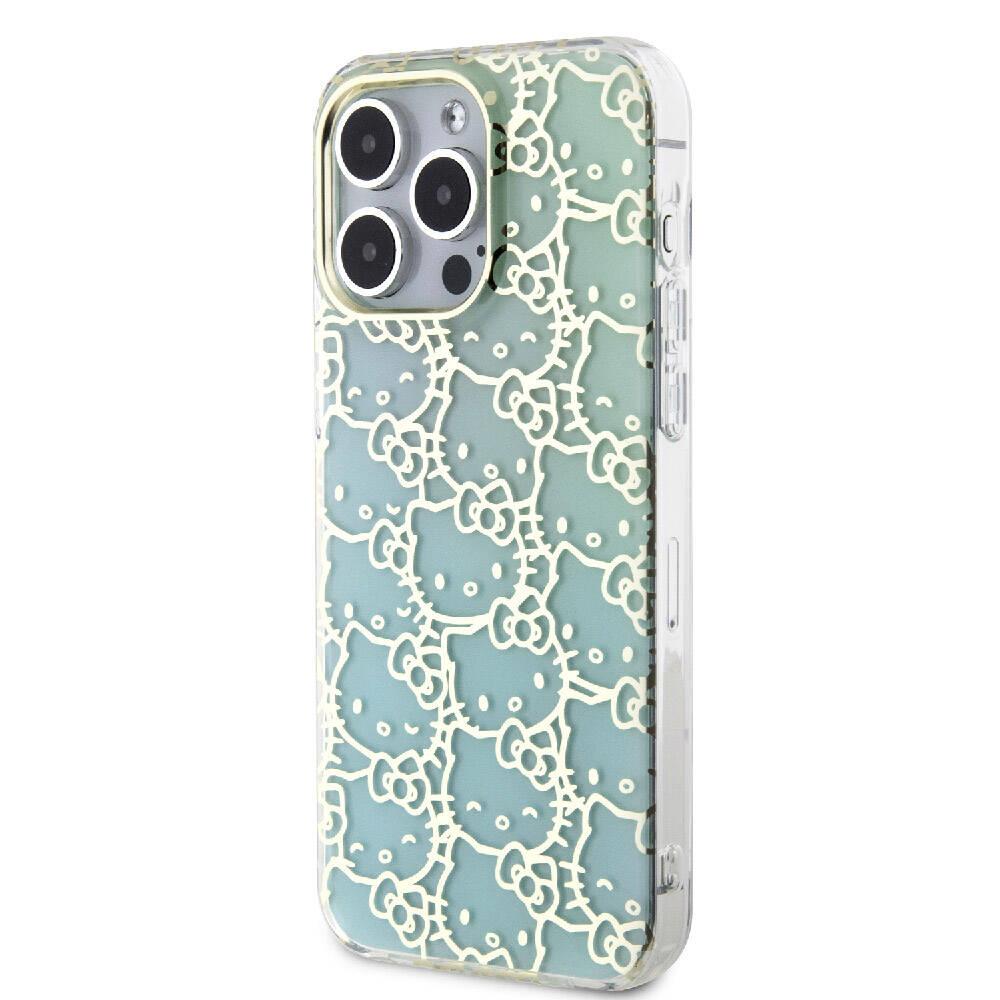 Apple iPhone 15 Pro Max Kılıf Hello Kitty Orjinal Lisanslı İkonik Logolu Etiket Graffiti Kapak