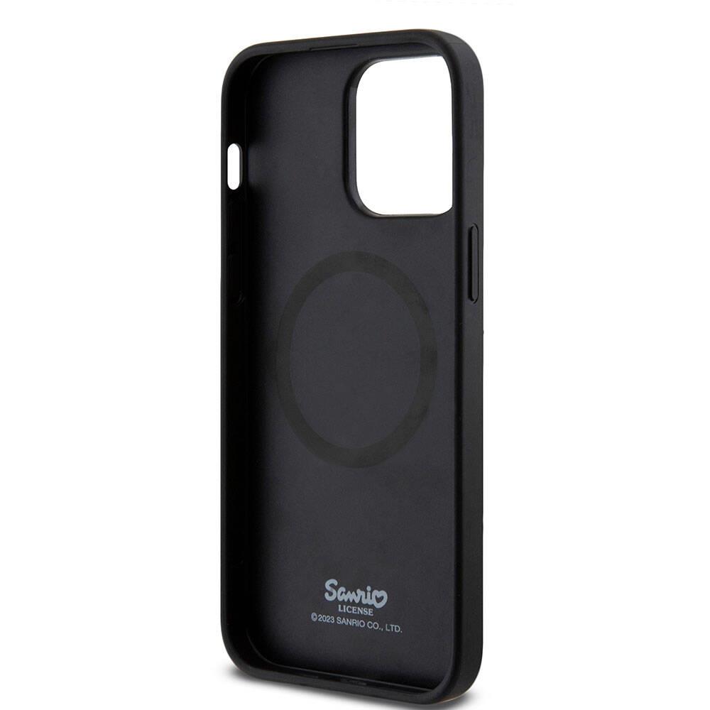 Apple iPhone 15 Pro Max Kılıf Hello Kitty Orjinal Lisanslı M-safe Şarj Özellikli Kitty Head Deri Kapak