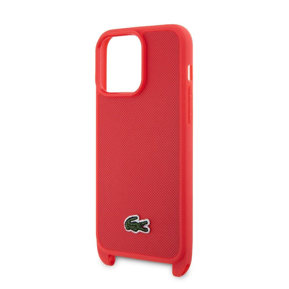 Apple iPhone 15 Pro Max Kılıf Lacoste Orjinal Lisanslı M-safe Şarj Özellikli Çift Katmanlı Yamalar Desenli Kapak
