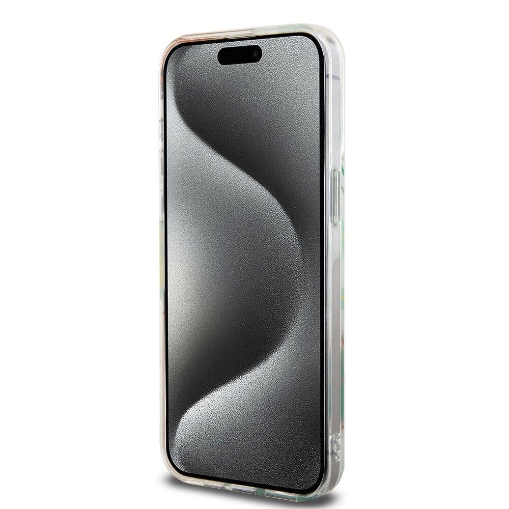 Apple iPhone 15 Pro Max Kılıf Lacoste Orjinal Lisanslı M-safe Şarj Özellikli Çift Katmanlı Yamalar Desenli Kapak