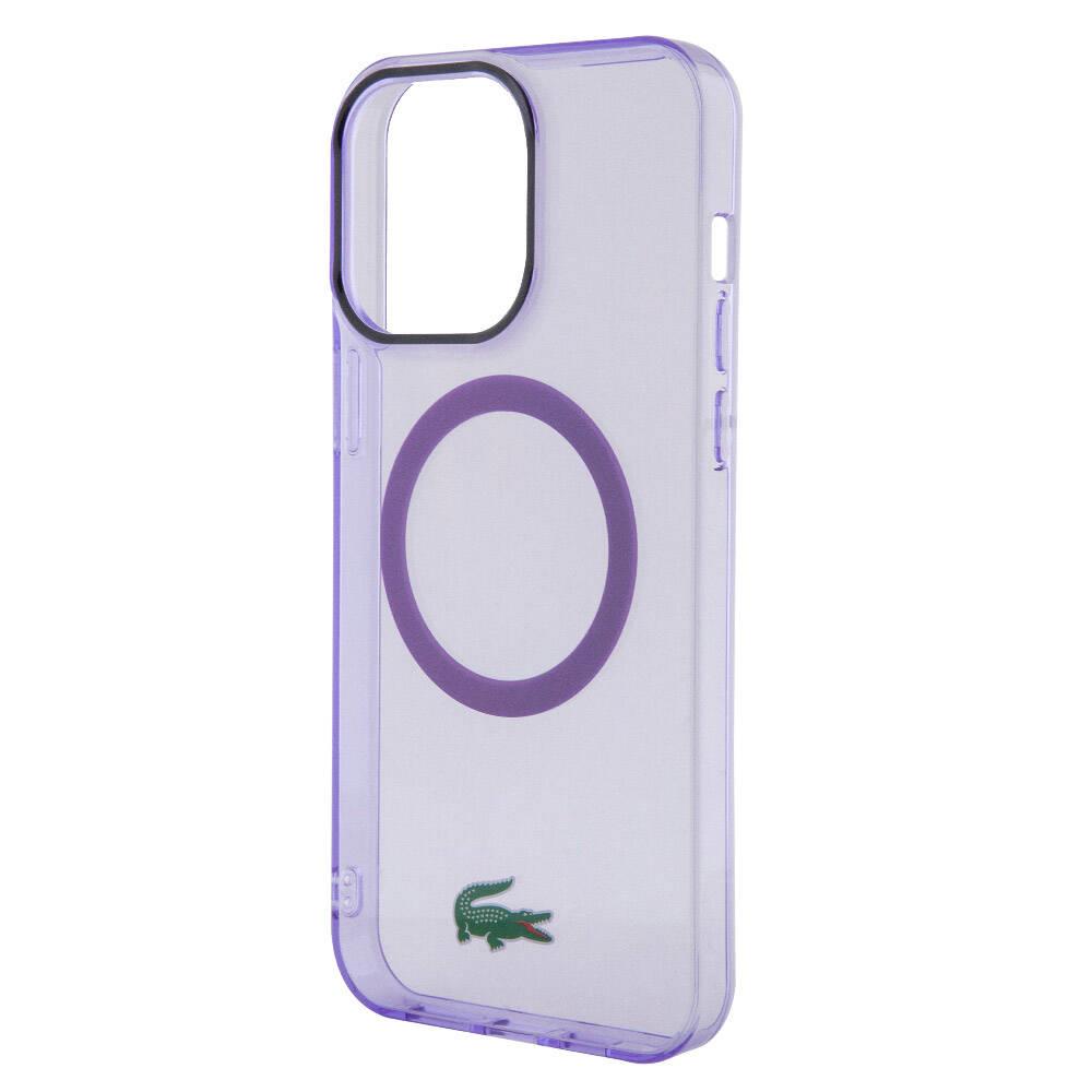Apple iPhone 15 Pro Max Kılıf Lacoste Orjinal Lisanslı M-safe Şarj Özellikli İkonik Timsah Logolu Hard Parme Kapak