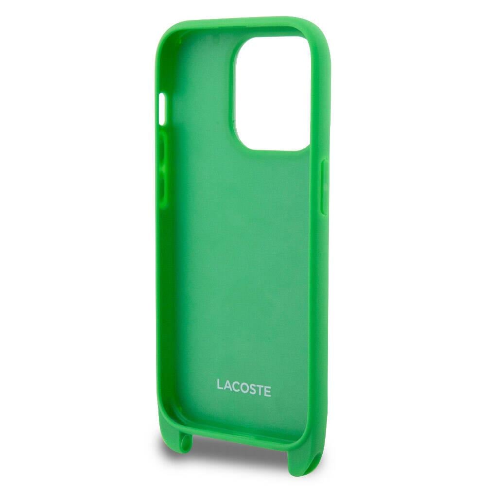 Apple iPhone 15 Pro Max Kılıf Lacoste Orjinal Lisanslı M-safe Şarj Özellikli Transparan Timsah Logo Baskılı Kapak