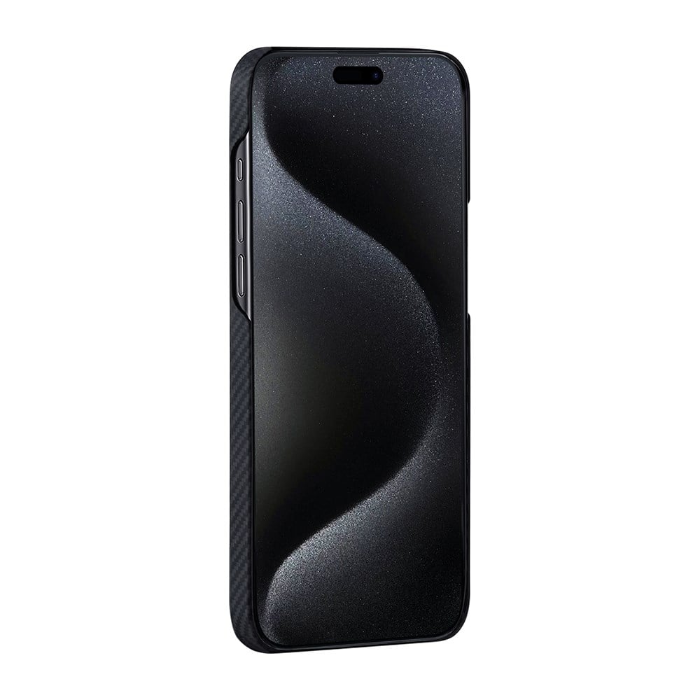 Apple iPhone 15 Pro Max Kılıf M-safe Şarj Özellikli 600D Aramid Fiber Pitaka Tactile Woven Orchestra Serisi Rhapsody Kapak