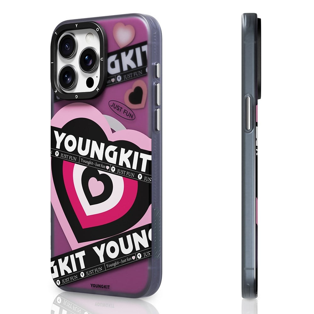 Apple iPhone 15 Pro Max Kılıf M-safe Şarj Özellikli Simli Magnetik Coehl Glace Kapak