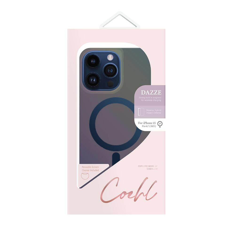 Apple iPhone 15 Pro Max Kılıf M-safe Şarj Özellikli Mistik Mor Renkli Coehl Dazze Kapak