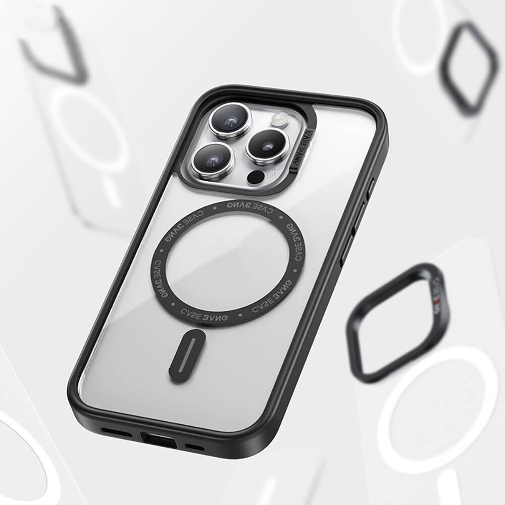 Apple iPhone 15 Pro Max Kılıf M-safe Şarj Özellikli Casebang Body Frame Kapak