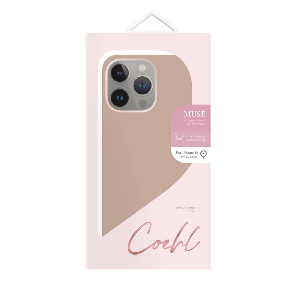 Apple iPhone 15 Pro Max Kılıf M-safe Şarj Özellikli Soft Arka Yüzey Askı İpli Coehl Muse Kapak