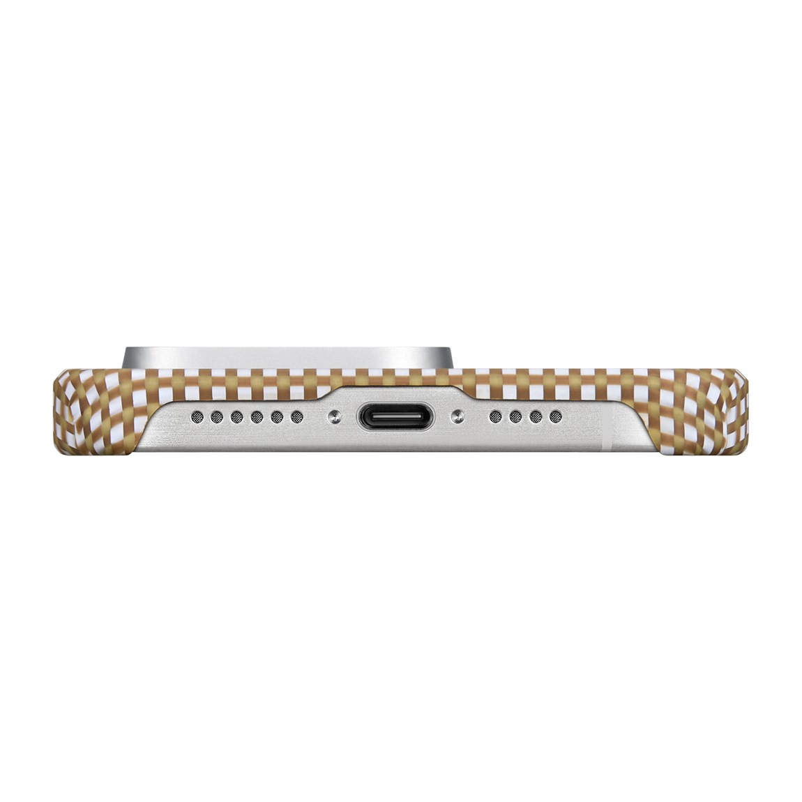 Apple iPhone 15 Pro Max Kılıf M-safe Şarj Özellikli Awa Tasarımlı 1500D Aramid Fiber Pitaka Ultra-Slim Classic Serisi Canyon Kapak