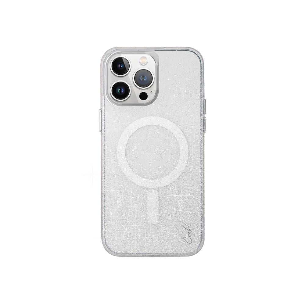 Apple iPhone 15 Pro Max Kılıf M-safe Şarj Özellikli Simli Arka Yüzey Coehl Lumino Kapak