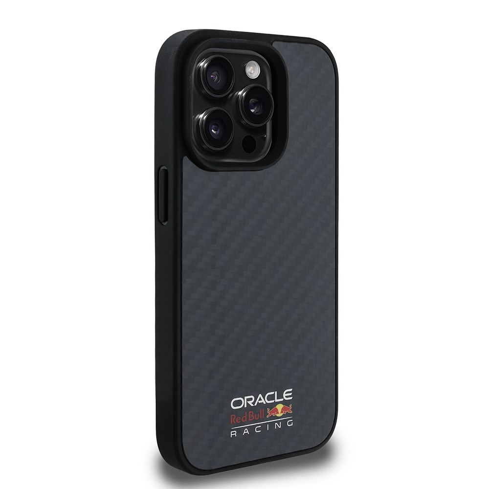 Apple iPhone 15 Pro Max Kılıf Redbull Orjinal Lisanslı M-safe Şarj Özellikli Karbon Fiber Tasarımlı Parlayan Logolu Kapak