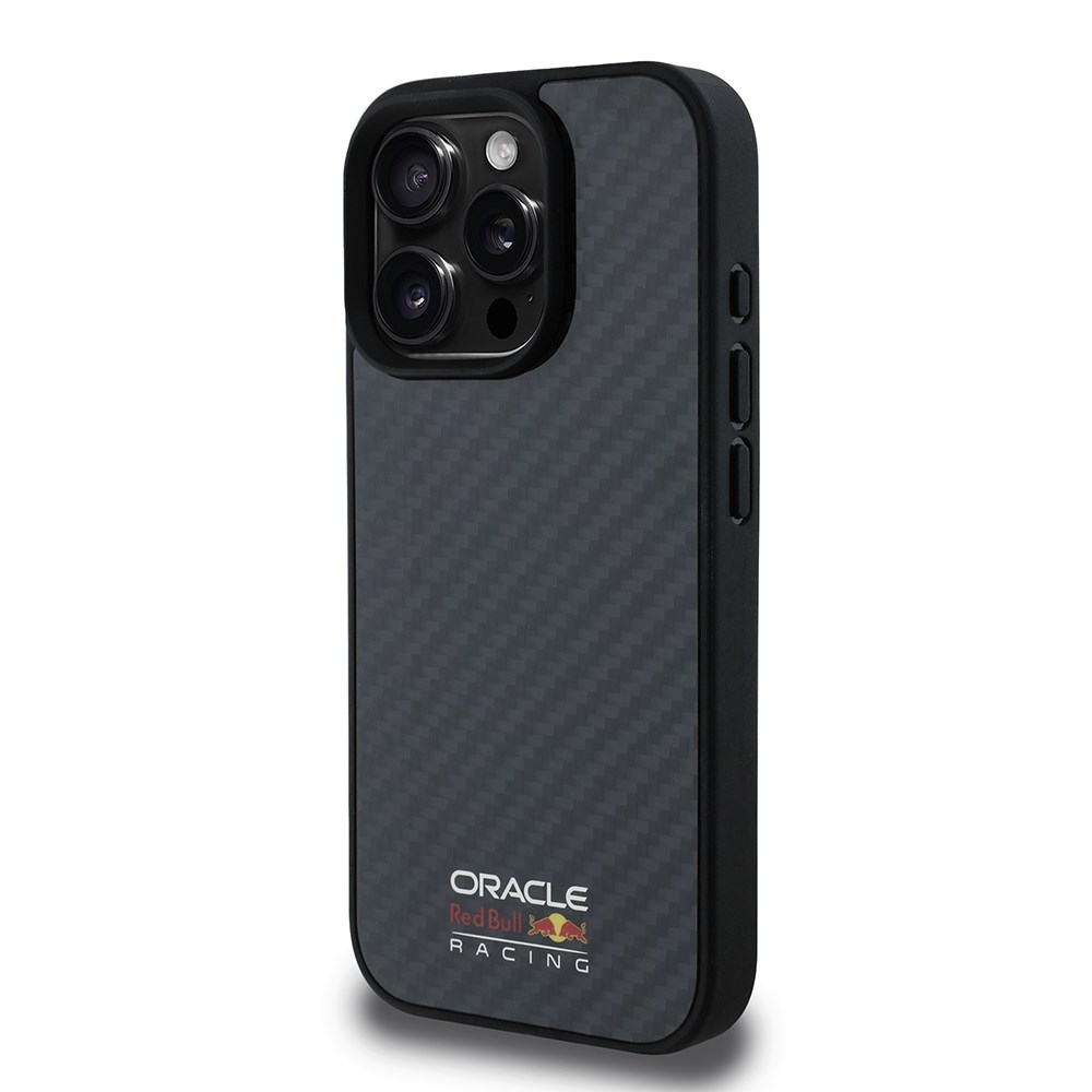 Apple iPhone 15 Pro Max Kılıf Redbull Orjinal Lisanslı M-safe Şarj Özellikli Karbon Fiber Tasarımlı Parlayan Logolu Kapak