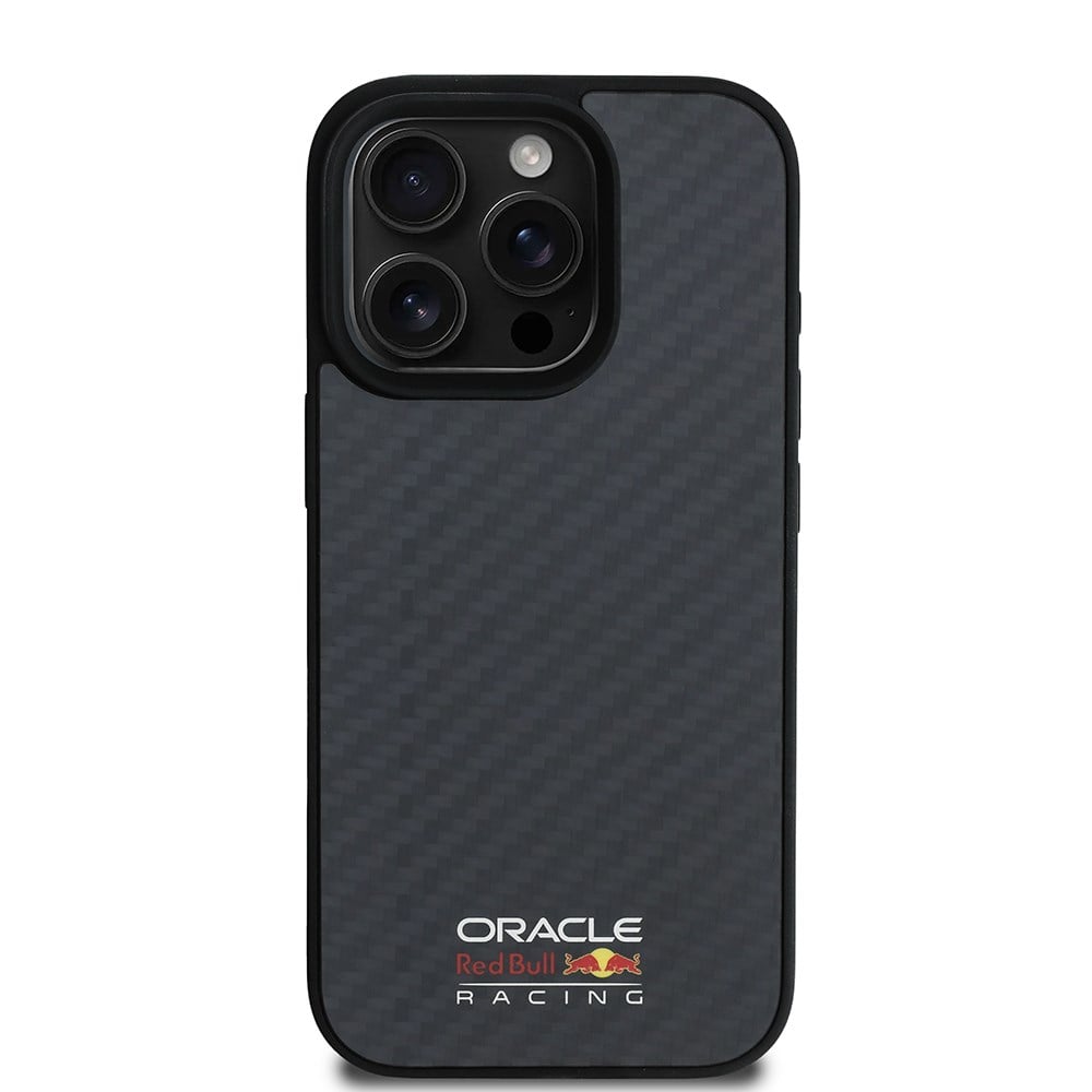 Apple iPhone 15 Pro Max Kılıf Redbull Orjinal Lisanslı M-safe Şarj Özellikli Karbon Fiber Tasarımlı Parlayan Logolu Kapak