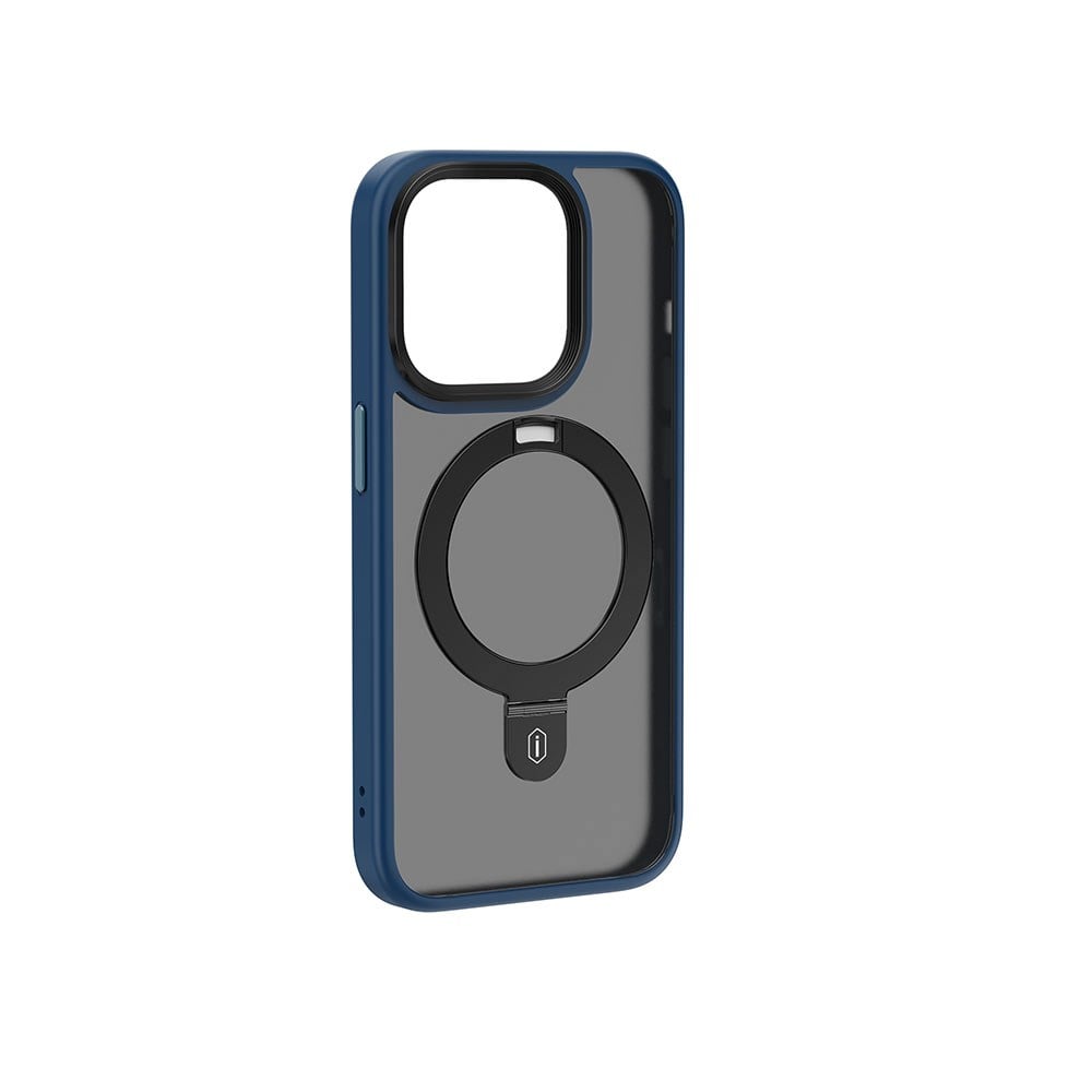 Apple iPhone 15 Pro Max Kılıf Wiwu ZMM-010 M-safe Şarj Özellikli Mat Arka Yüzey Standlı Kapak