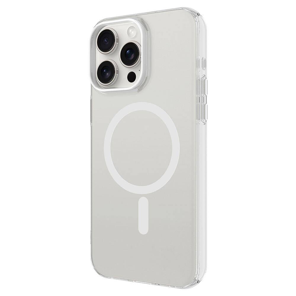Apple iPhone 15 Pro Max Kılıf Zore M-safe Şarj Özellikli Buzlu Transparan C-Pro Sert Kapak