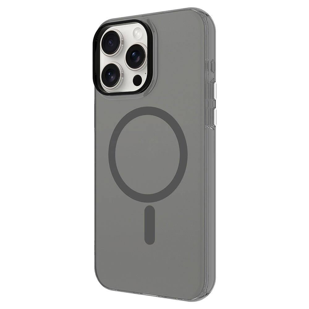 Apple iPhone 15 Pro Max Kılıf Zore M-safe Şarj Özellikli Buzlu Transparan C-Pro Sert Kapak