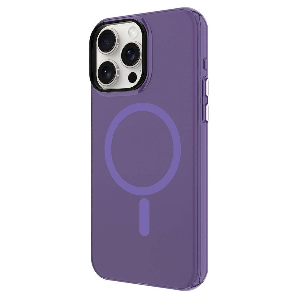 Apple iPhone 15 Pro Max Kılıf Zore M-safe Şarj Özellikli Buzlu Transparan C-Pro Sert Kapak