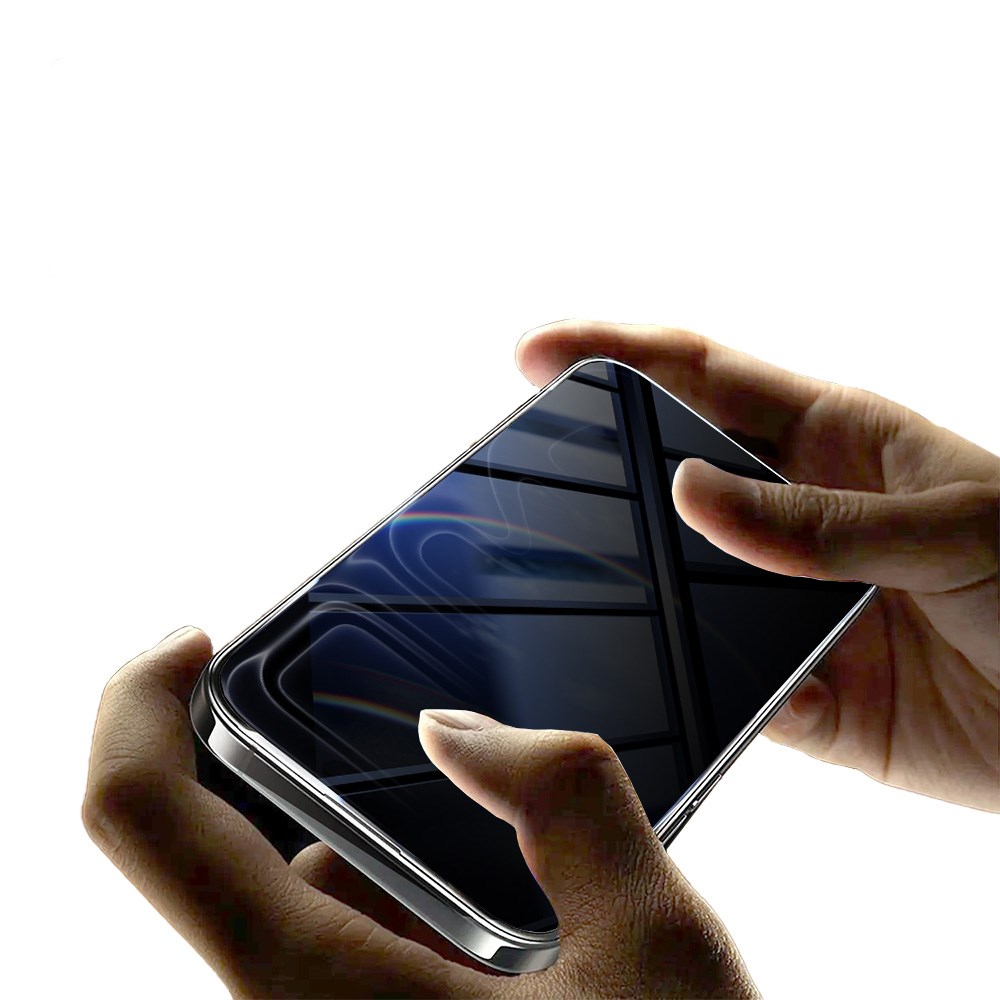 Apple iPhone 15 Zore 2.5D Oliv Privacy Temperli Cam Ekran Koruyucu + Kolay Uygulama Aparatı