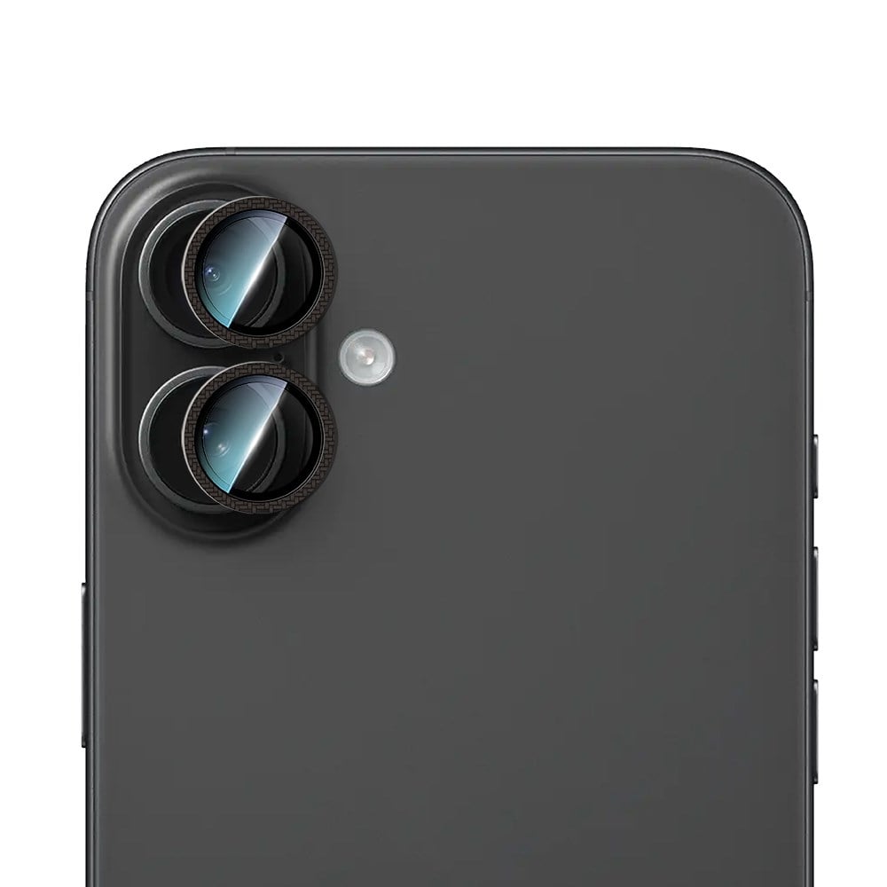 Apple iPhone 16 CaseWorld Karbon Fiber Serisi Anti Reflective Ultra Clear Full Kamera Lens Koruyucu