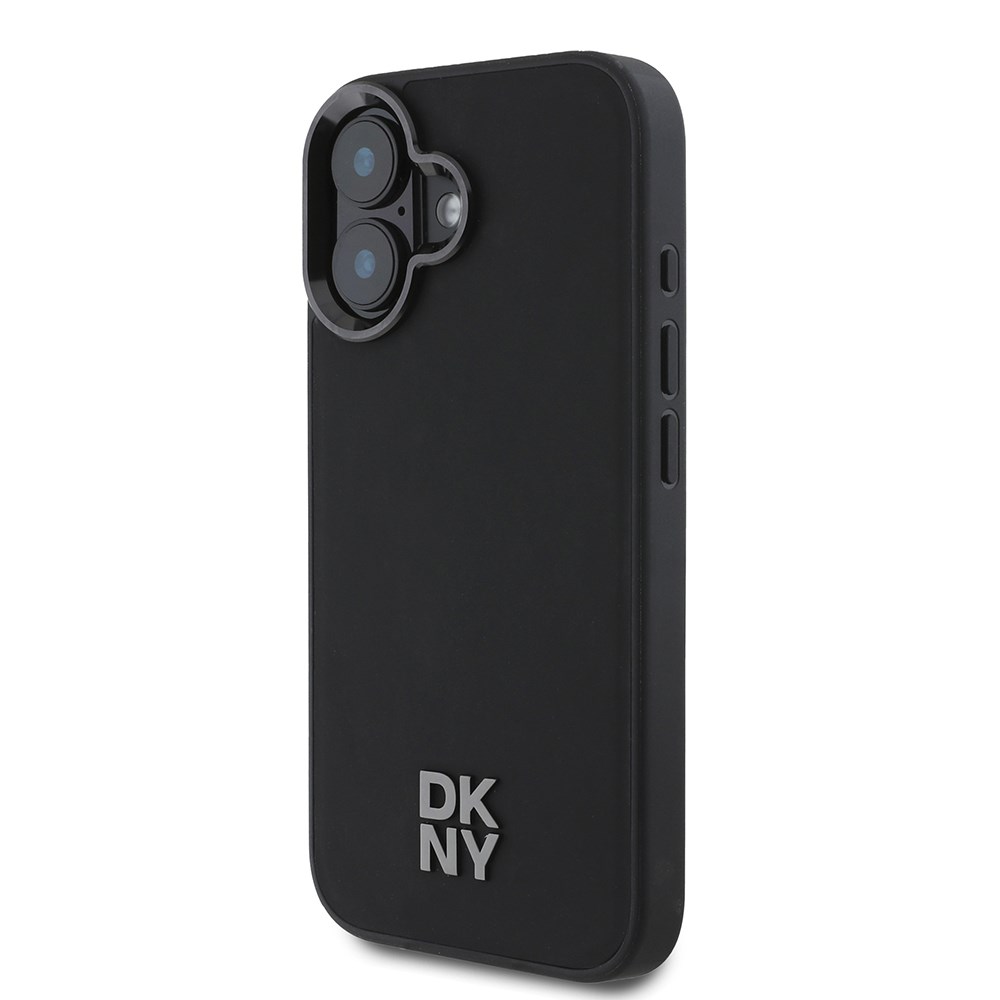 Apple iPhone 16 Kılıf DKNY Orjinal Lisanslı M-safe Şarj Özellikli Metal Logolu PU Deri Plain Kapak