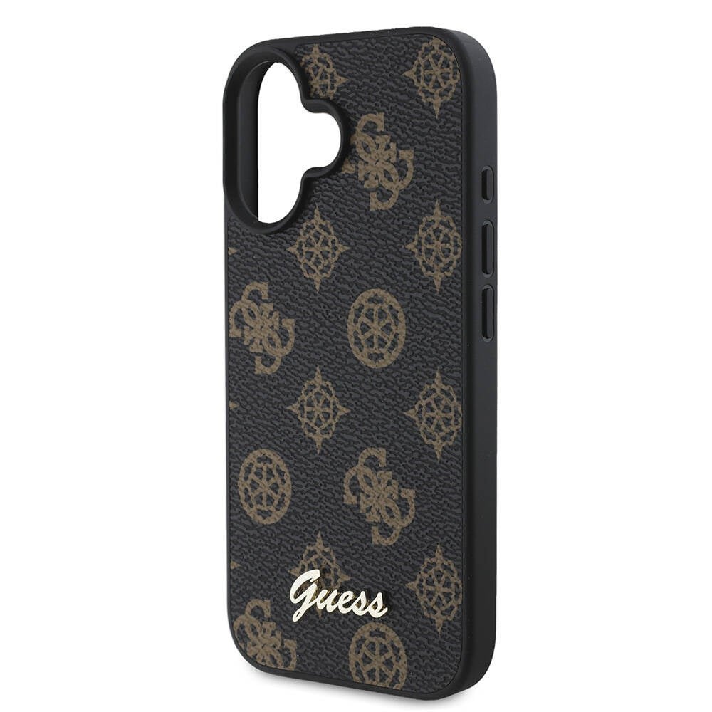 Apple iPhone 16 Kılıf Guess Orjinal Lisanslı M-safe Şarj Özellikli Yazı Logolu Peony Kapak