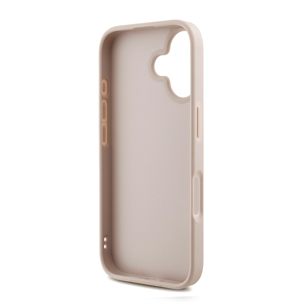 Apple iPhone 16 Kılıf Guess Orjinal Lisanslı PU Deri Bilek Askı İpli Metal Büyük 4G ve Yazı Logolu Kapak