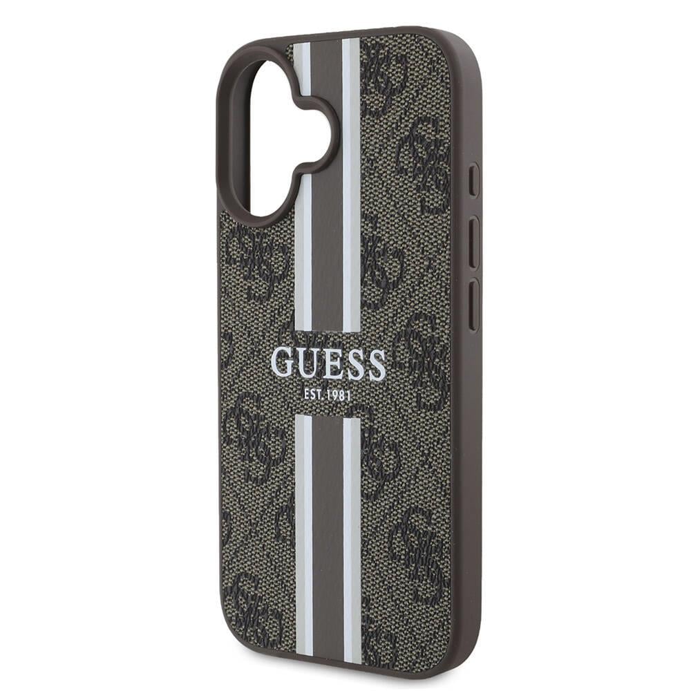 Apple iPhone 16 Kılıf Guess Orjinal Lisanslı 4G Büyük Metal Logolu Glitter Kapak