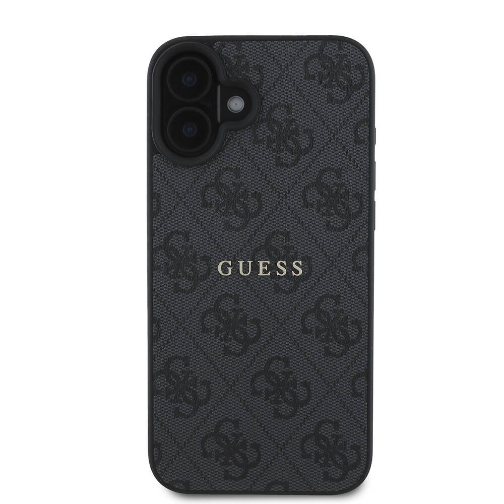 Apple iPhone 16 Kılıf Guess Orjinal Lisanslı M-safe Şarj Özellikli 4G Desenli Yazı Logolu Kapak
