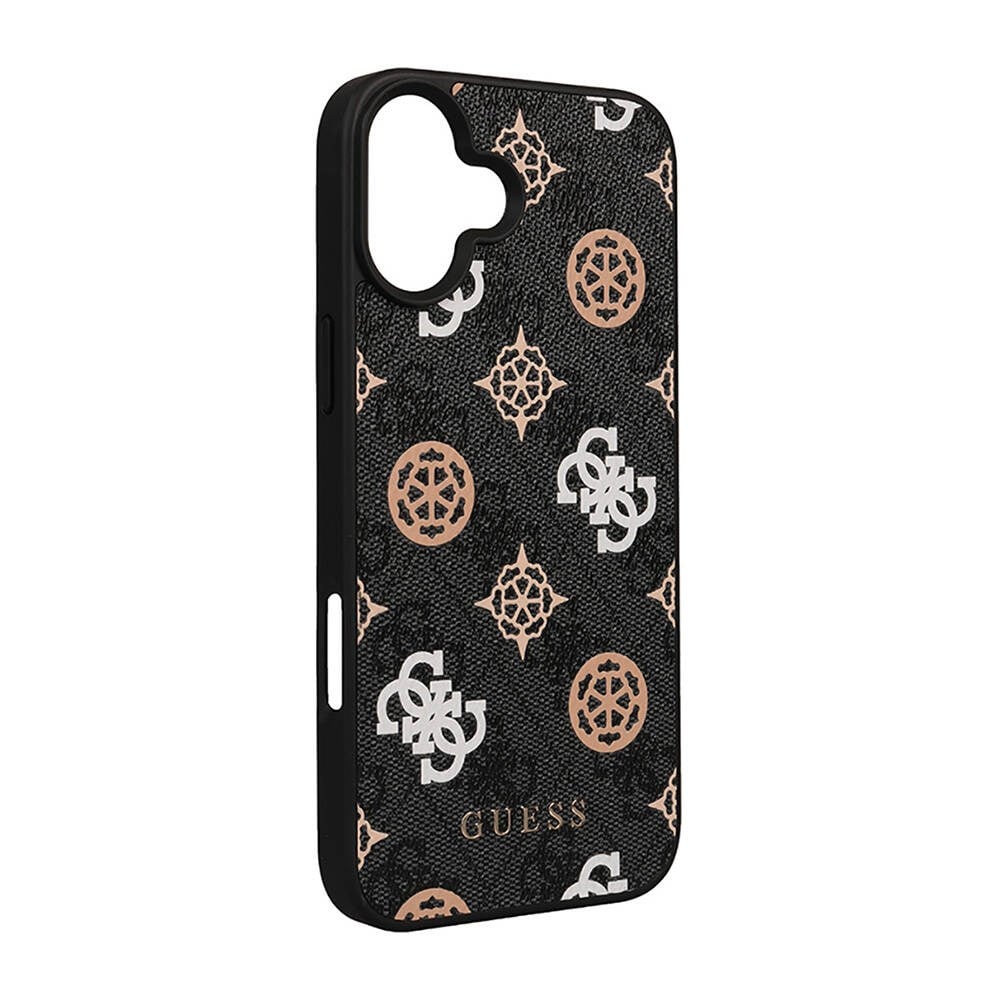 Apple iPhone 16 Kılıf Guess Orjinal Lisanslı M-safe Şarj Özellikli 4G Desenli Yazı Logolu Peony Kapak