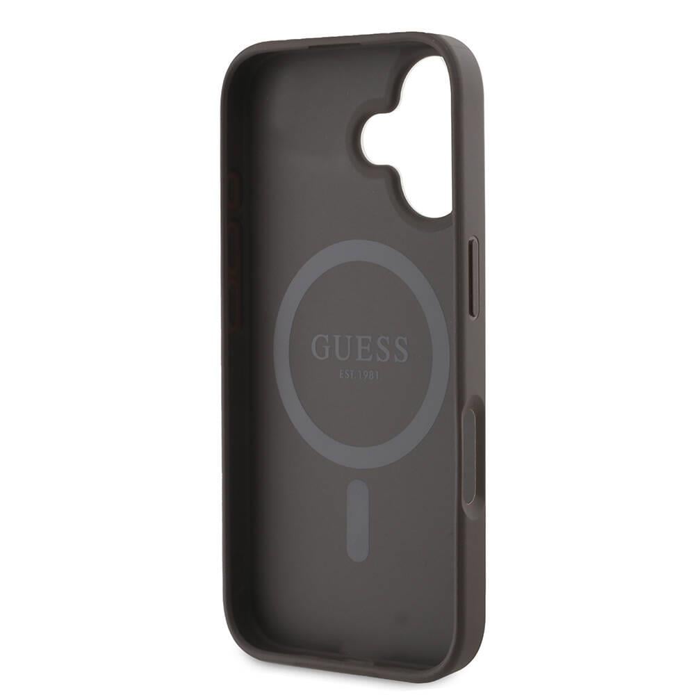 Apple iPhone 16 Kılıf Guess Orjinal Lisanslı M-safe Şarj Özellikli Yazı Logolu Peony Kapak