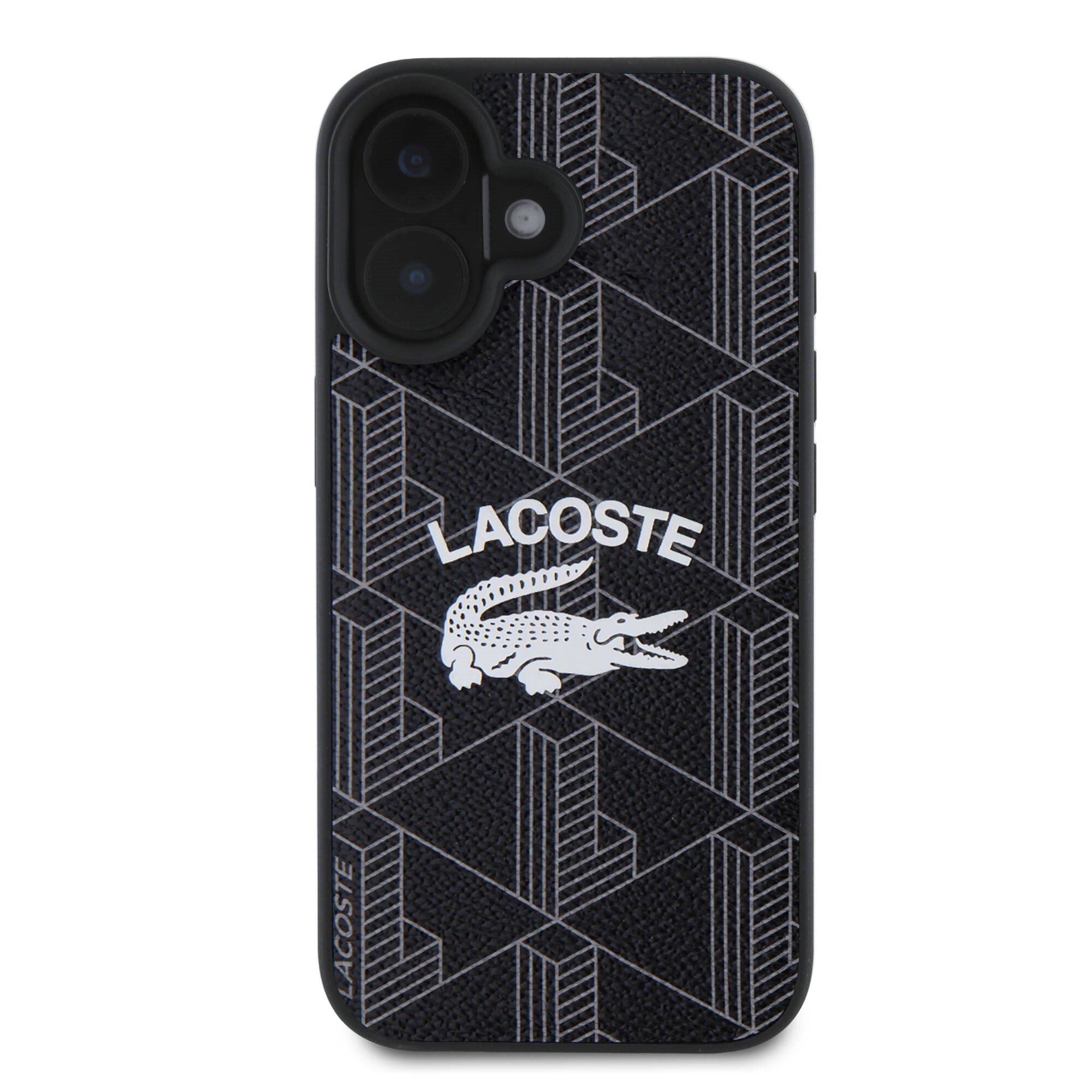 Apple iPhone 16 Kılıf Lacoste Orjinal Lisanslı M-safe Şarj Özellikli Mono Vintage Logo Kapak
