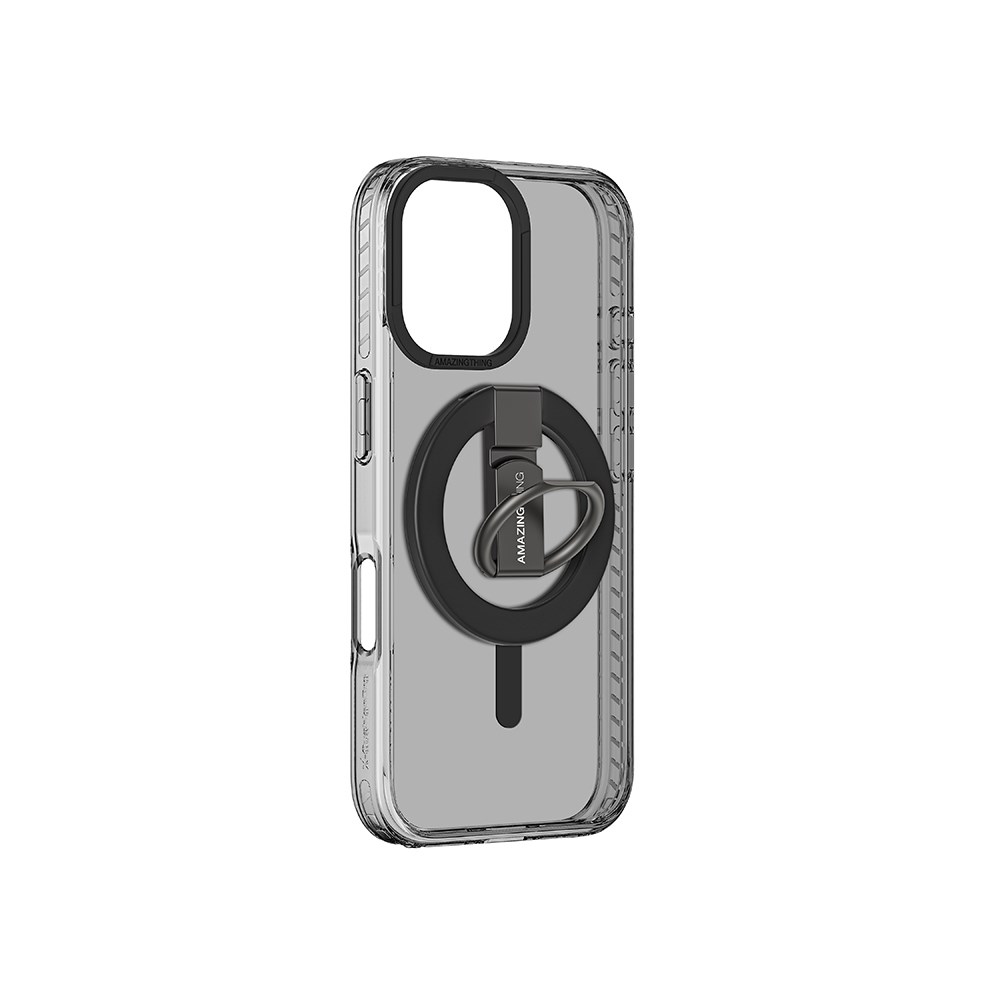 Apple iPhone 16 Kılıf M-safe Şarj Özellikli Yüzük Standlı Amazingthing Titan Pro Serisi Kapak
